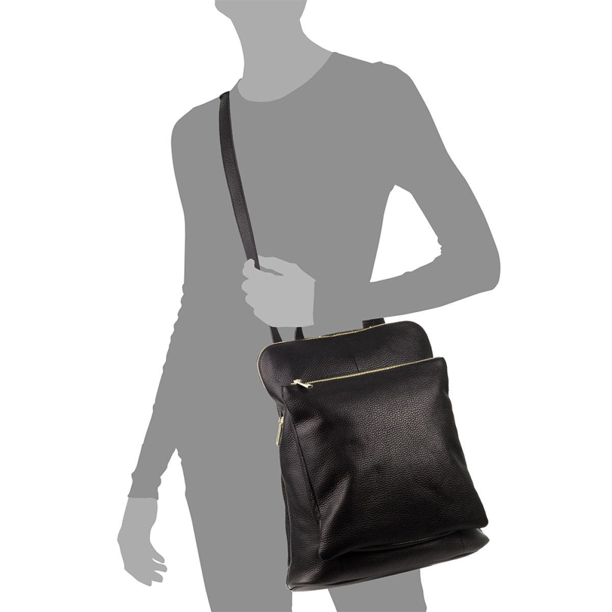 Eva Bolso mochila Mujer.Piel auténtica Dollaro