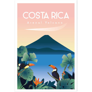 Affiche voyage Volcan du Costa Rica Affiche seule