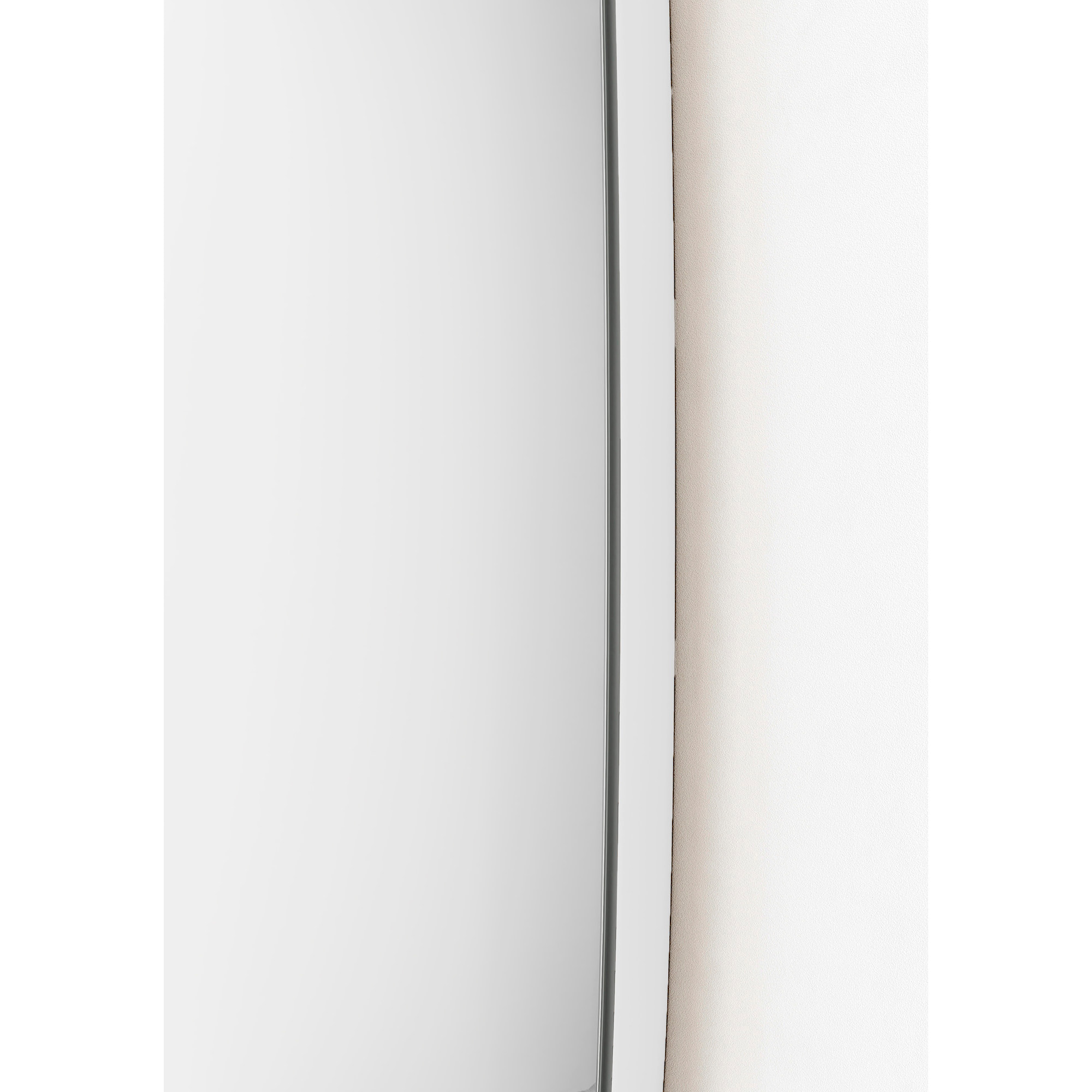 Espejo redondo Lune aglomerado blanco ø38cm