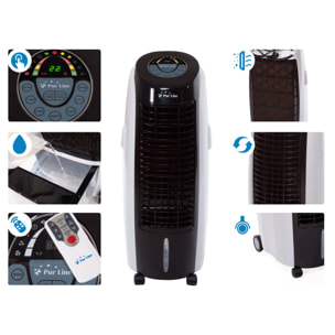 Rafraichisseur d'air par évaporation à débit élevé minuterie et 6 vitesses