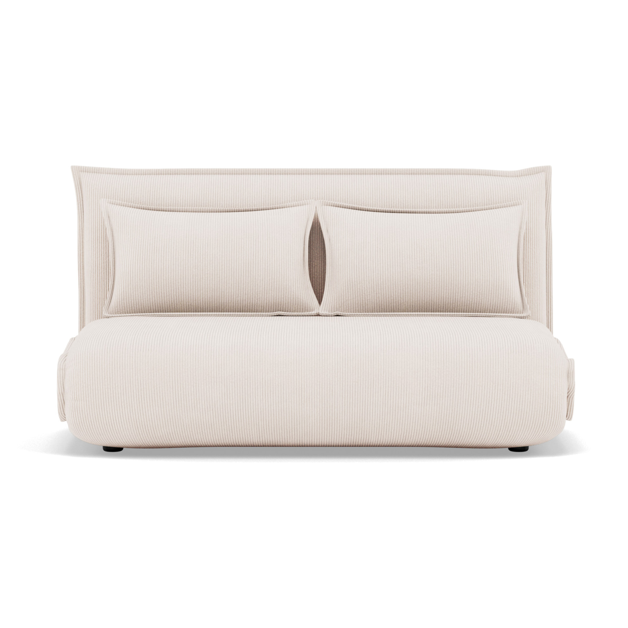 Candice - Banquette 2 places convertible clic-clac en velours côtelé - Beige