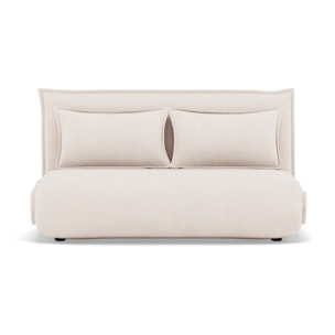 Candice - Banquette 2 places convertible clic-clac en velours côtelé - Beige