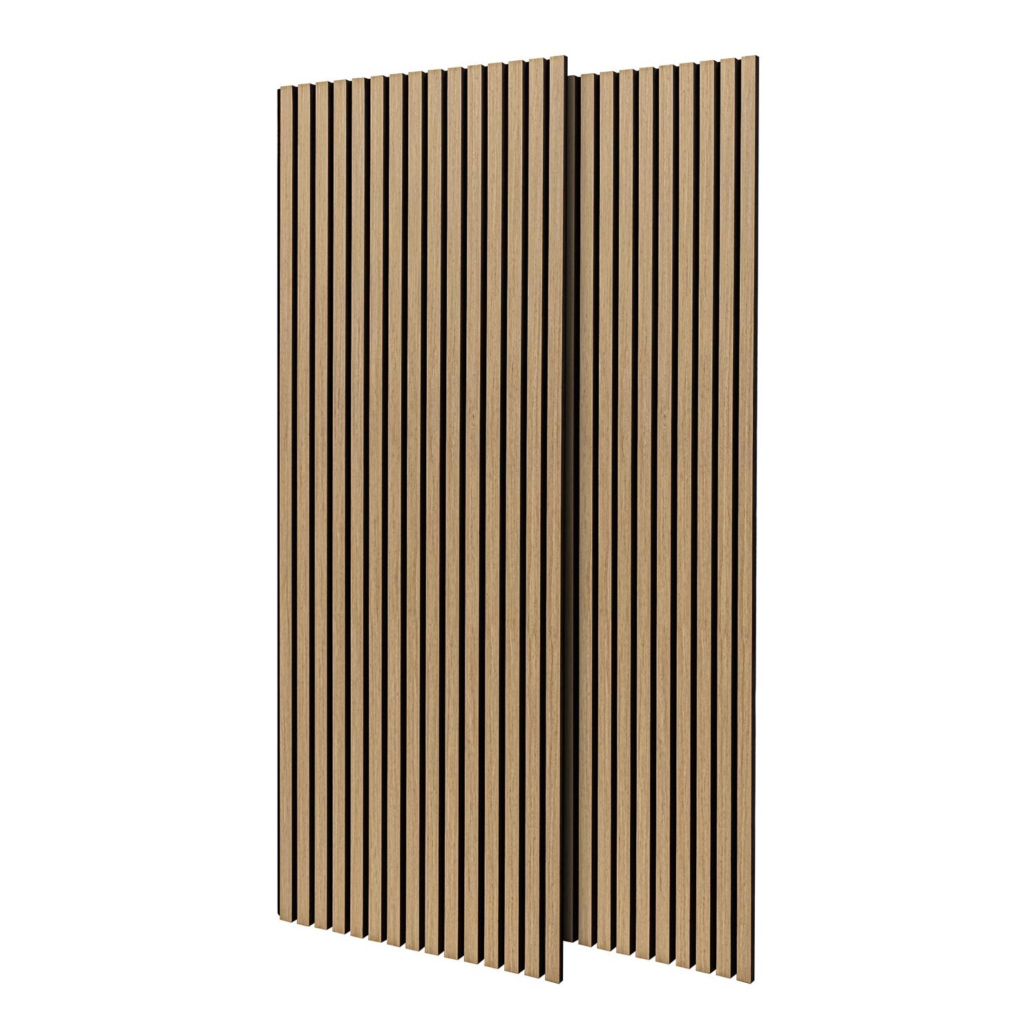 Mozart - Set di 2 pannelli fonoassorbenti decorativi in legno 235x60 cm, beige