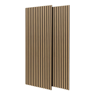 Mozart - Set di 2 pannelli fonoassorbenti decorativi in legno 235x60 cm, beige