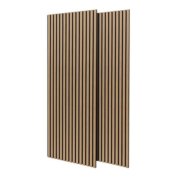 Mozart - Set di 2 pannelli fonoassorbenti decorativi in legno 235x60 cm, beige