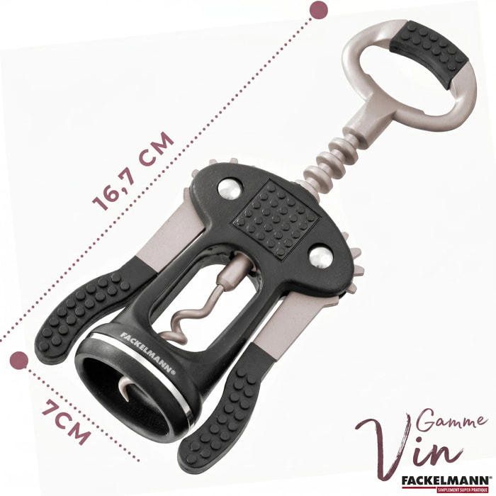 Tire-bouchon à levier décapsuleur 17 cm Fackelmann Bar Concept