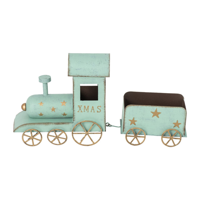 J-Line train - fer - bleu clair/doré