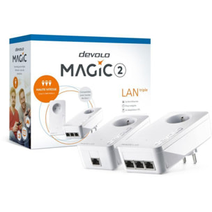 CPL Filaire DEVOLO Magic 2 LAN Triple 3RJ45 Starter kit