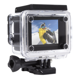 Fotocamera sportiva Komir HD1080P con 12 mpx, schermo da 2 pollici e accessori sportivi