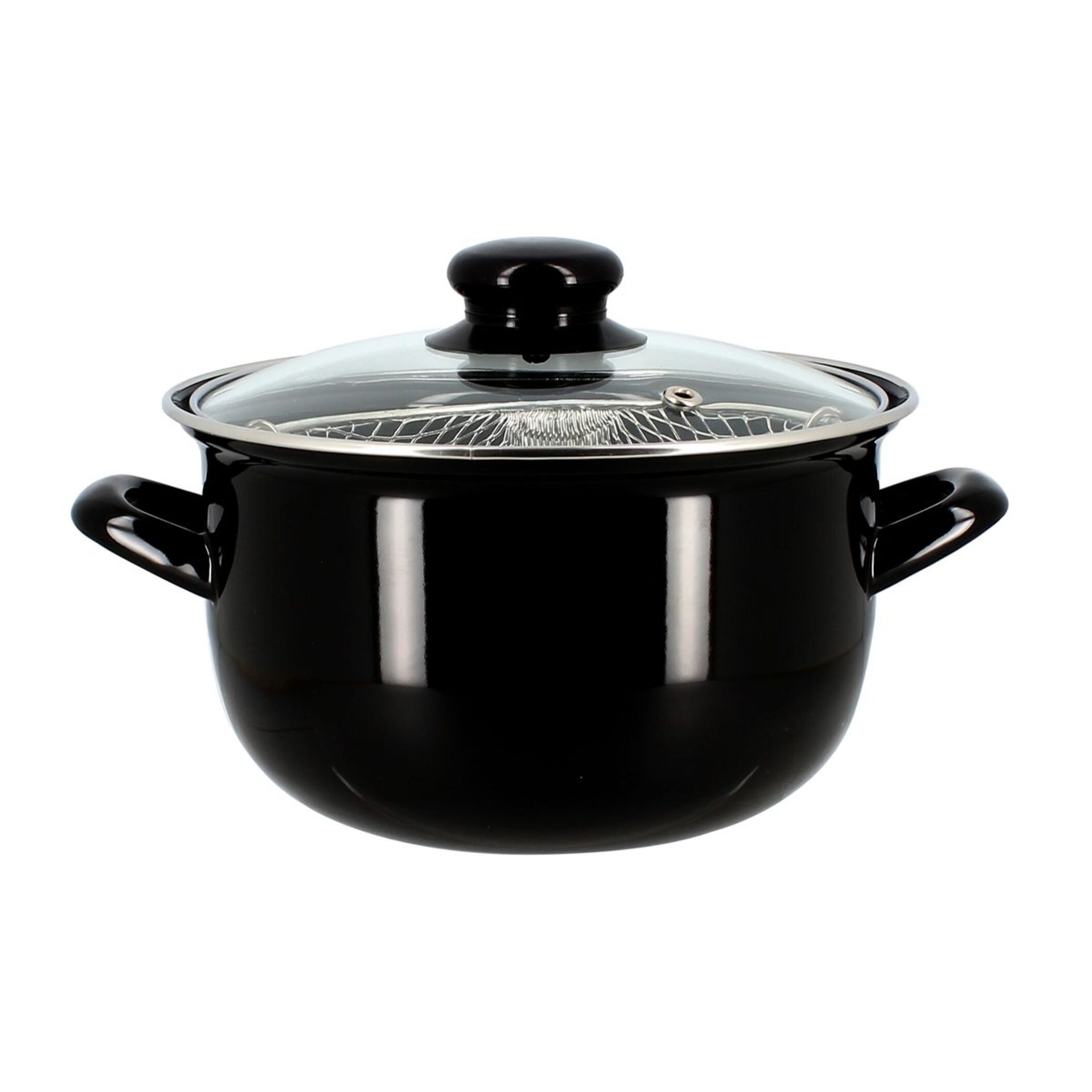 Friteuse en acier émaillé noir 20cm