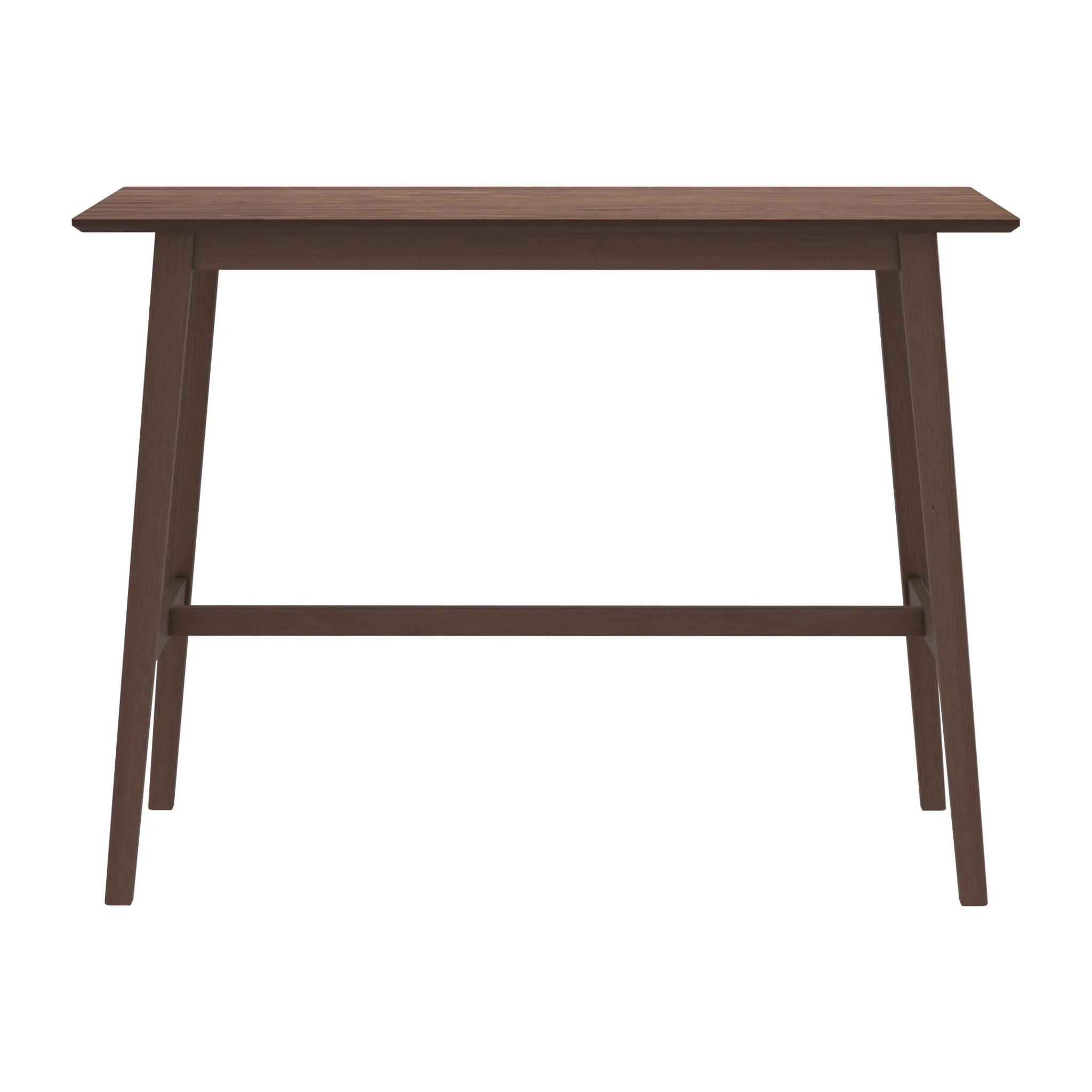 Table de bar rectangulaire 4 personnes en bois foncé 120 cm - Buvette