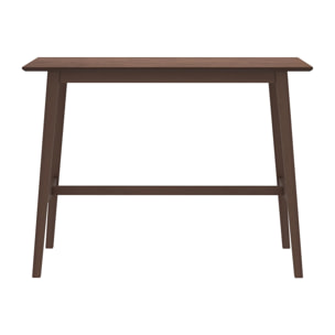 Table de bar rectangulaire 4 personnes en bois foncé 120 cm - Buvette