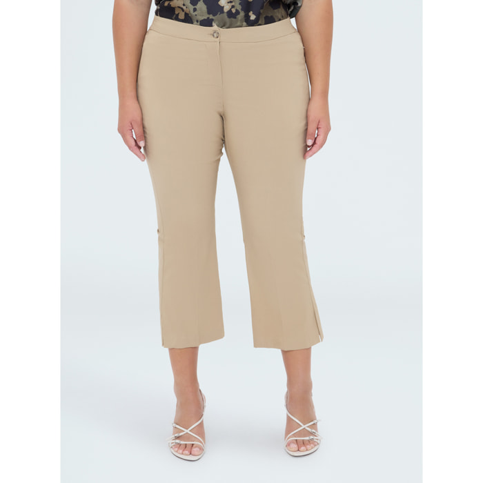 Fiorella Rubino - Pantaloni Kick Flare - Beige