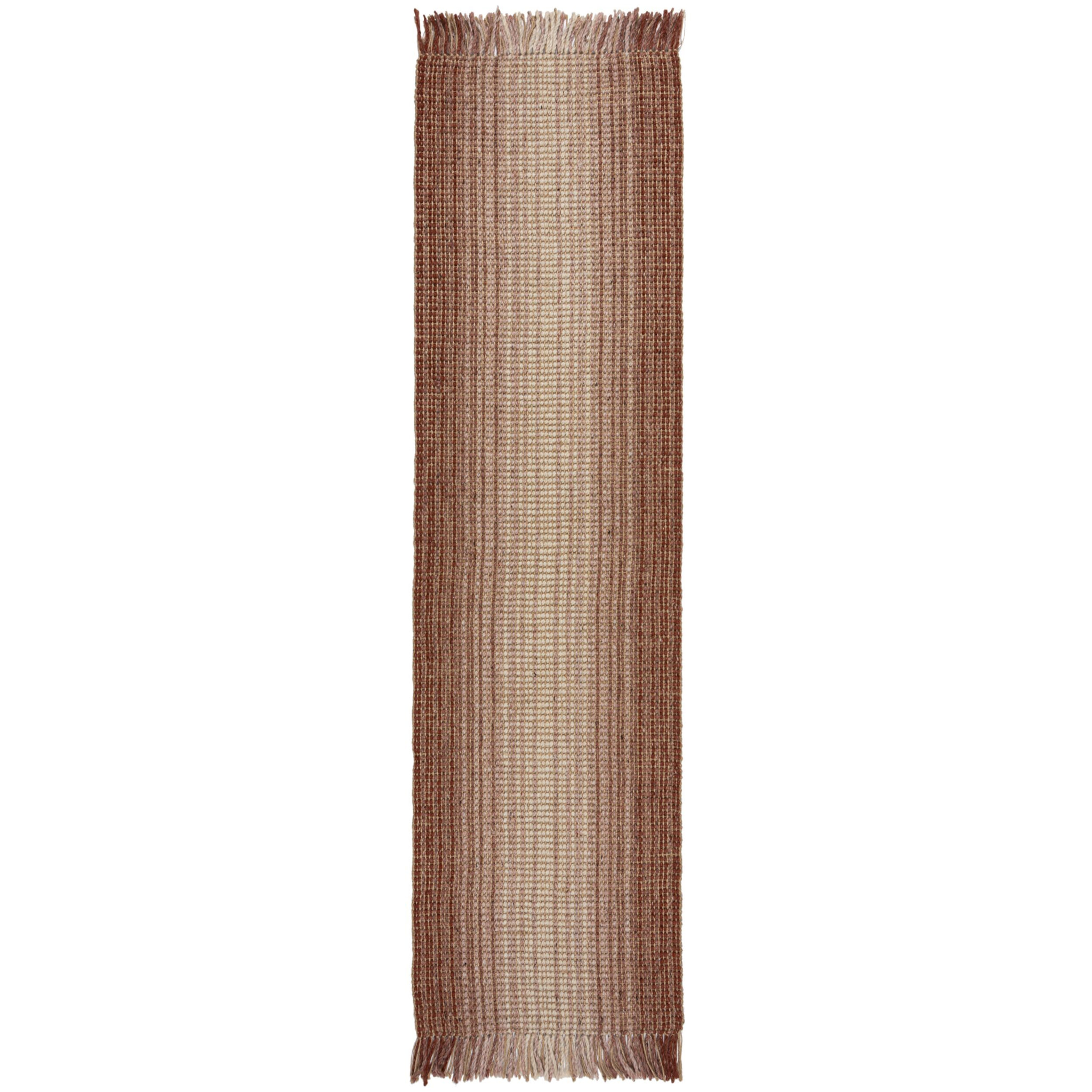 Tapis en jute de couloir OMBRE Rouge