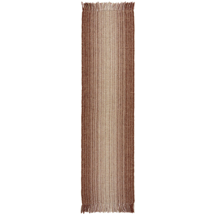 Tapis en jute de couloir OMBRE Rouge