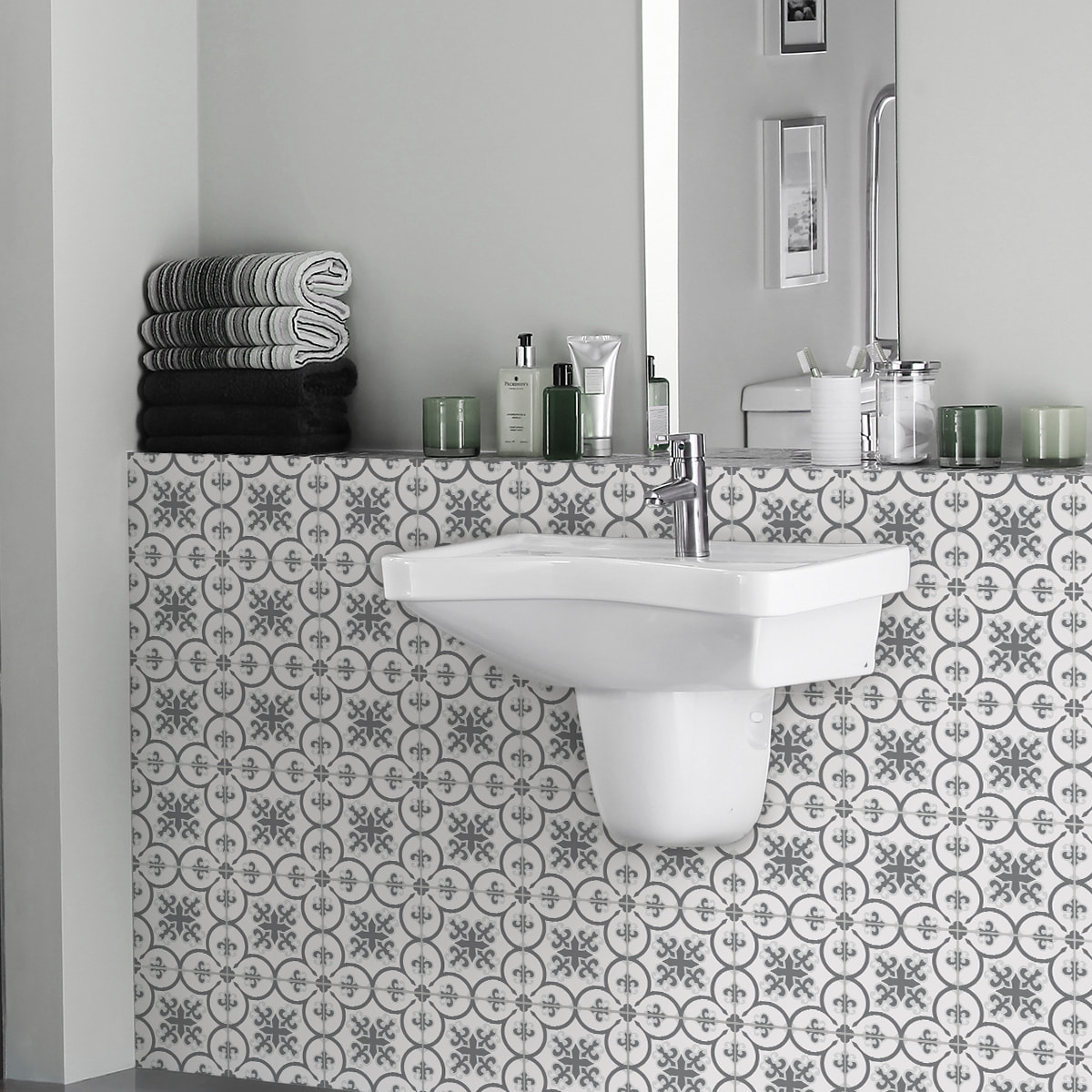 Stickers muraux - Sticker Mural Carrelage adhésif Cuisine Salle de Bain - 24 STICKERS CARRELAGES AZULEJOS REGINA