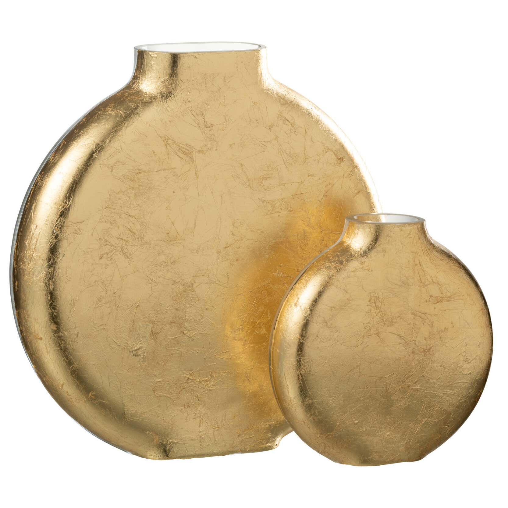 J-Line vase Miki - verre - transparent/or - small - 25.5 cm de hauteur