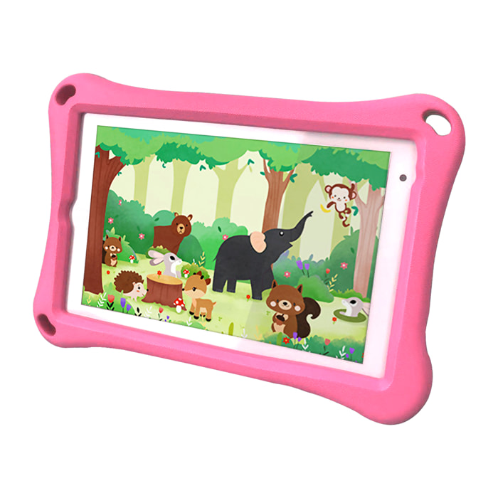 DAM Tablet Infantil K81 PRO 3G WiFi. SO Android 8. Pantalla 8'' 1280x800px. MTK6735 Quad Core 1.3GHz, 2GB RAM + 32GB. Doble cámara. 24x3x16,5 Cm. Color: Rosa