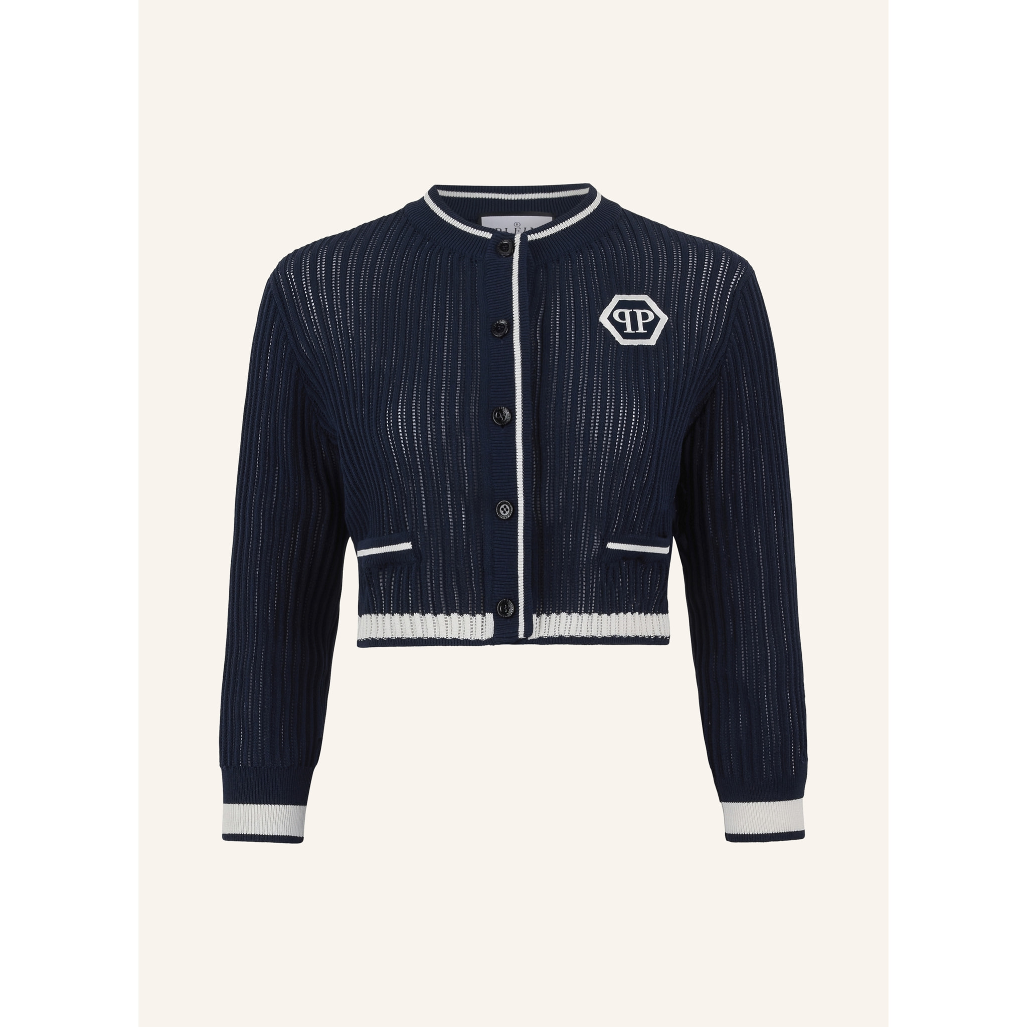 PHILIPP PLEIN Knitted Cardigan Hexagon Hexagon
