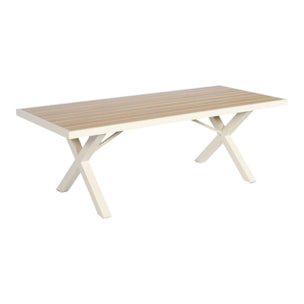 Table de jardin aluminium + 8 assises ELINA + FIRA