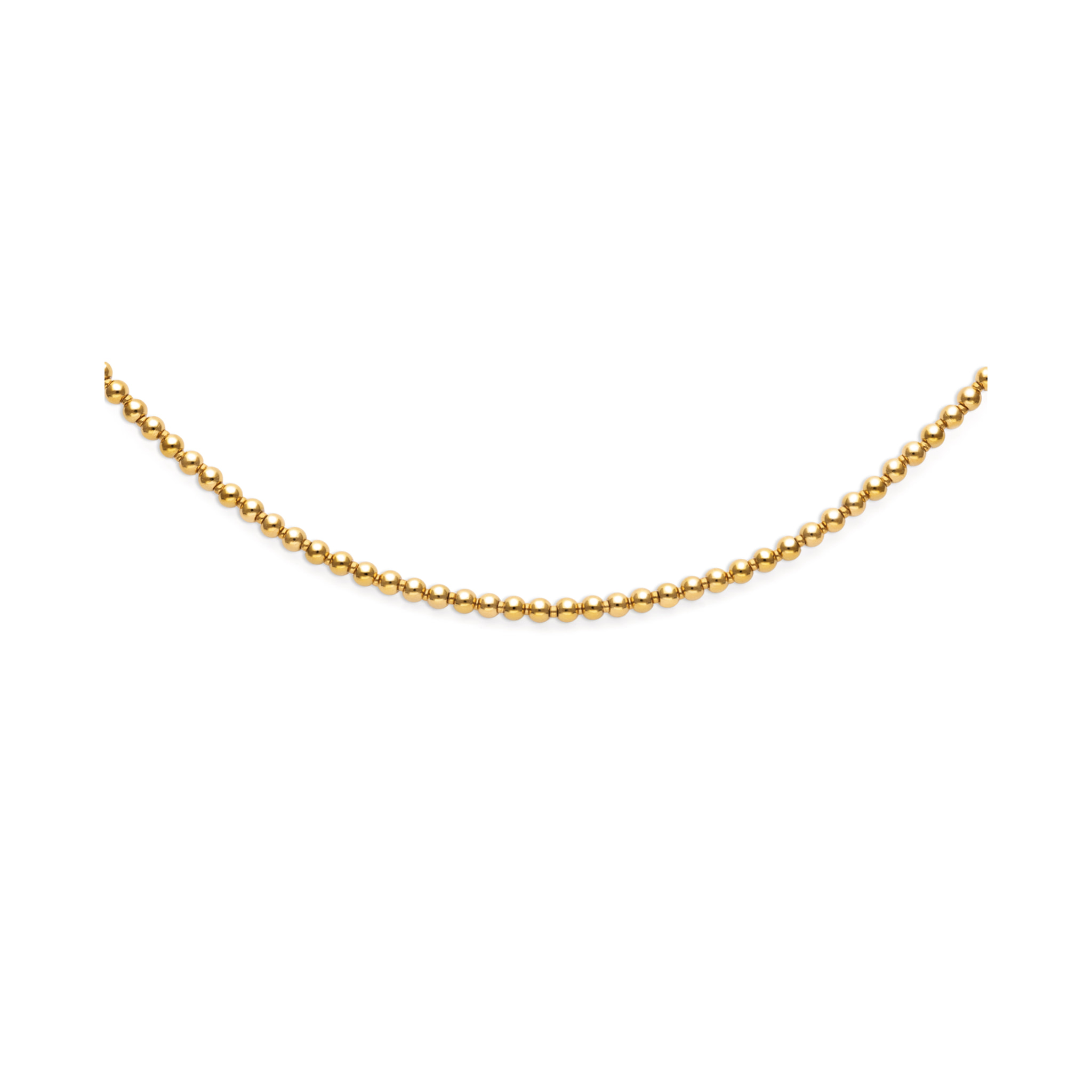Collar Rosario Acero Baño Oro