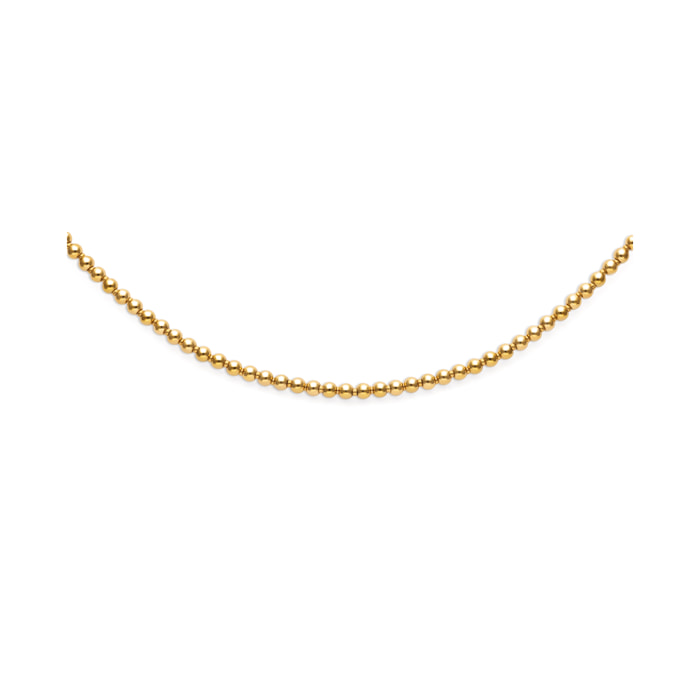 Collar Rosario Acero Baño Oro