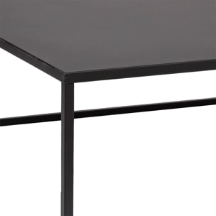 Table basse "Gota" métal noir 100x100cm