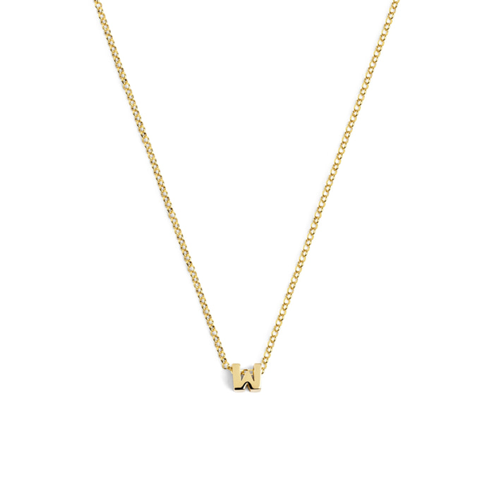 Collar Personalizado Single Letter Plata Baño Oro