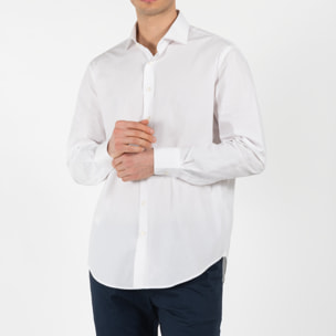 Camicia popeline collo francese regular fit