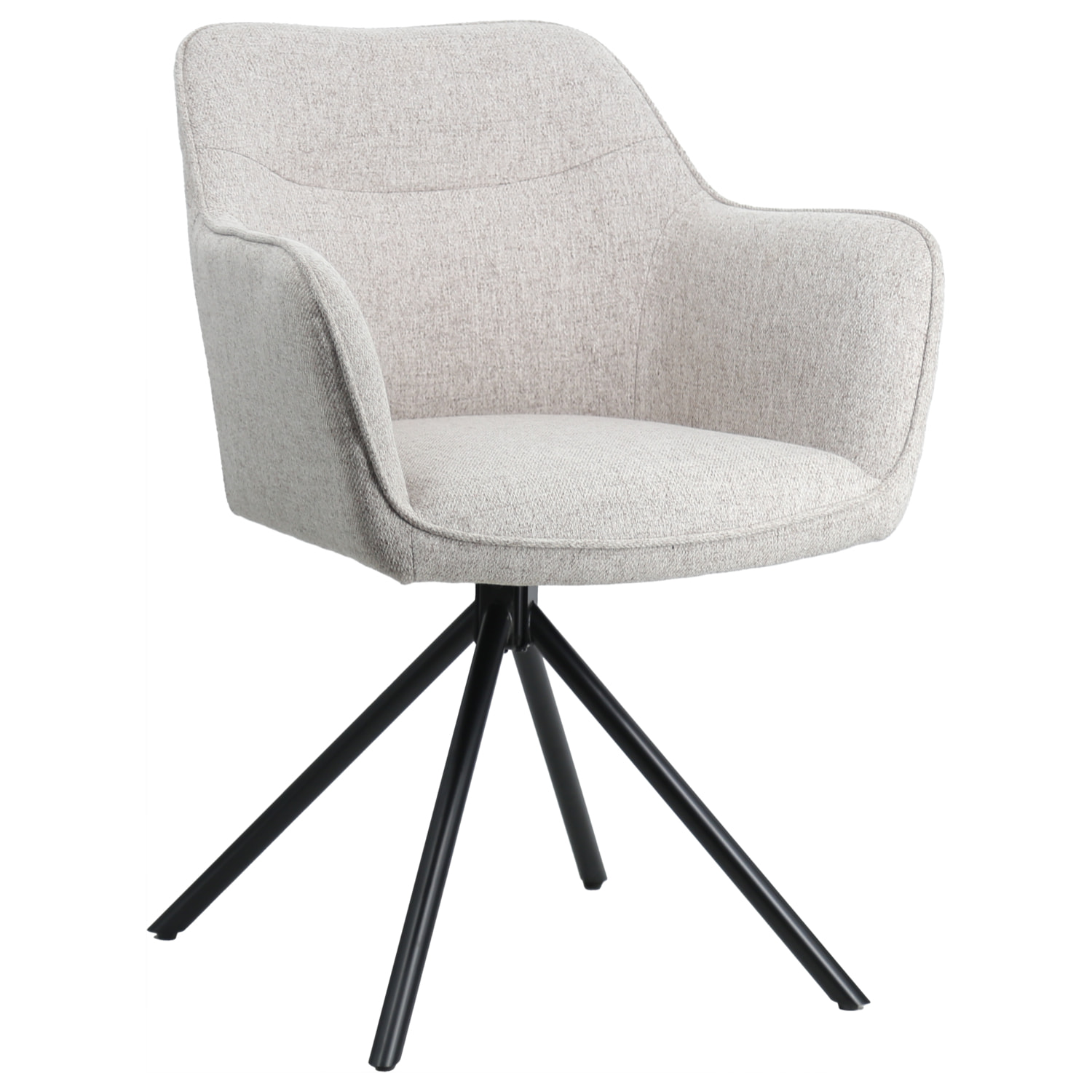Lot de 2 chaises en tissu gris DANNA