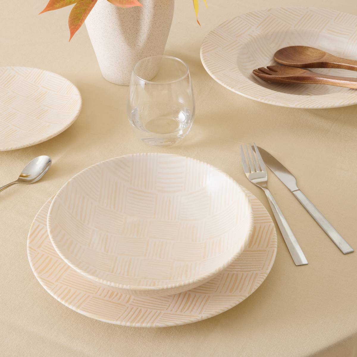 Assiette creuse Laetitia D21cm creme