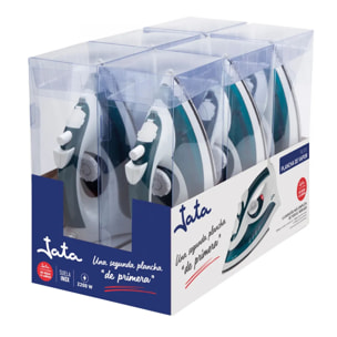 Plancha de vapor JATA PL225 con suela de acero inoxidable. Vapor vertical. 2200 W