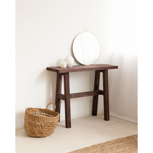 Console en bois massif en noyer de 100x80cm Hauteur: 80 Longueur: 100 Largeur: 35