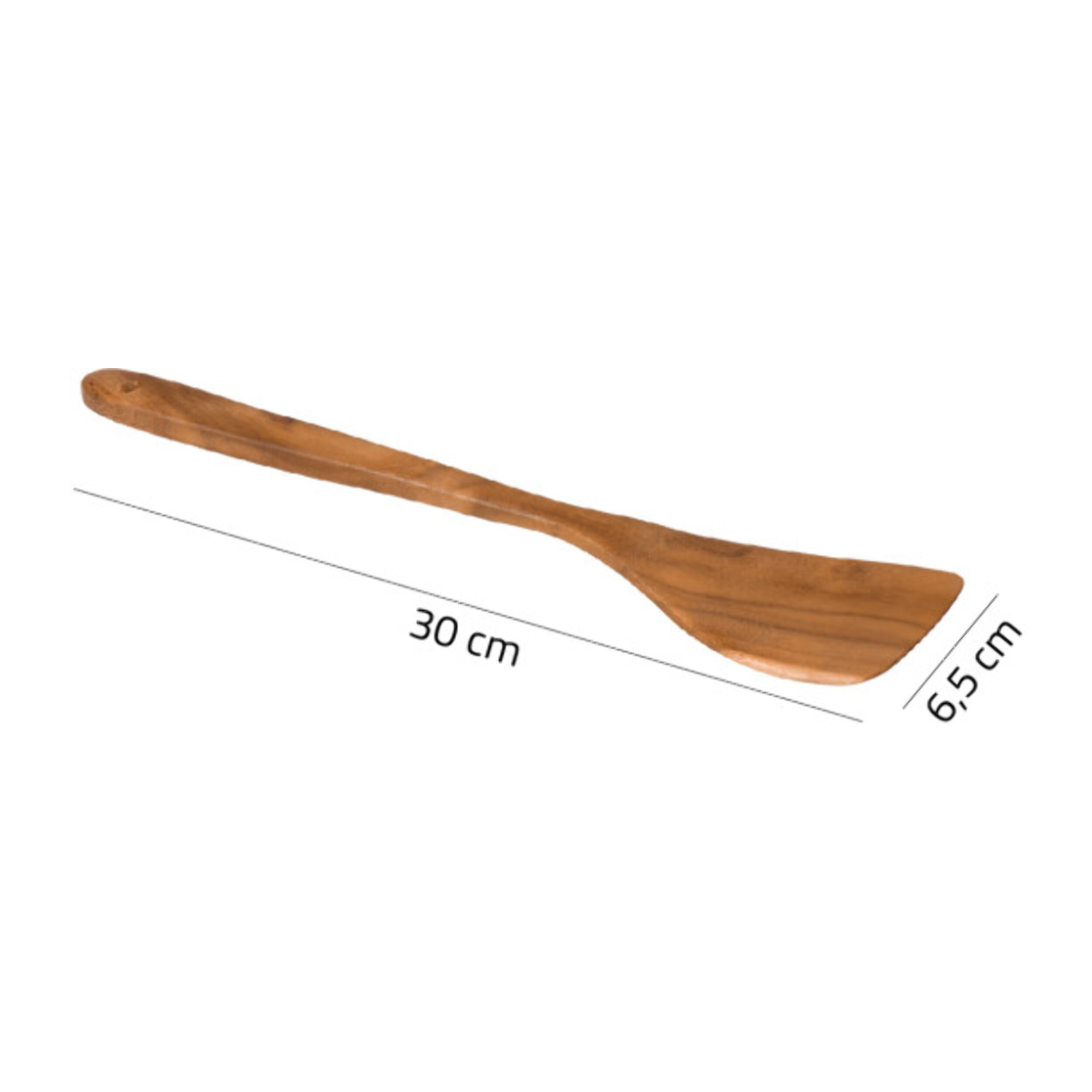 Spatule de cuisine 30 cm en bois de teck artisanal - RAFIK