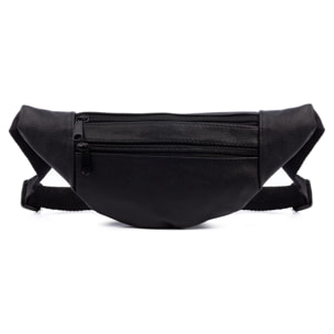 Atripalda marsupio con tre compartimenti in pelle Dollaro.