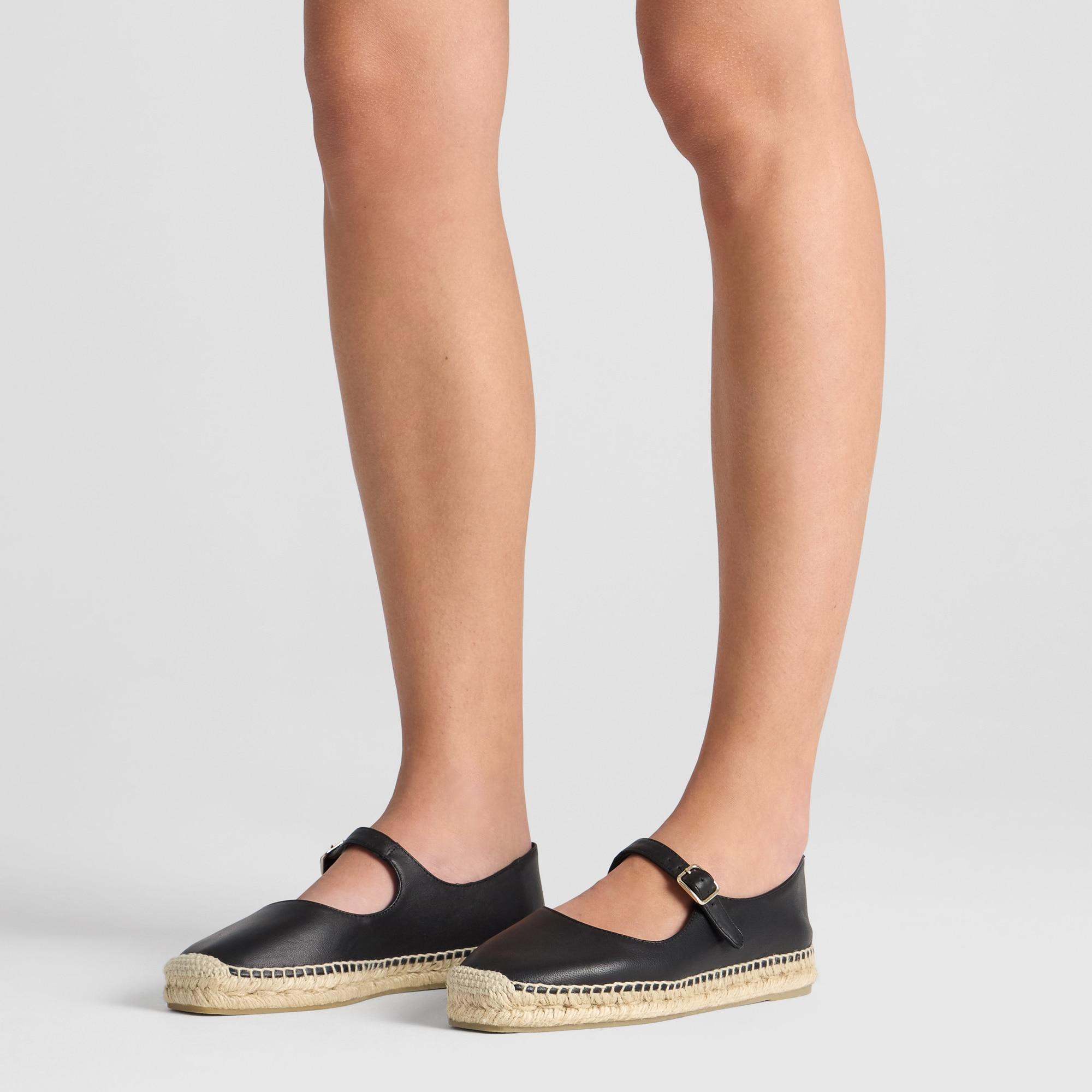 Alpargata Pepa plana mary-jane en napa con hebilla