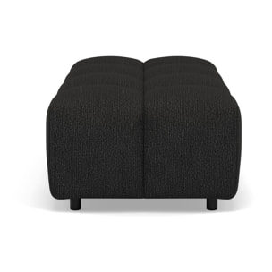Adelaide - pouf en tissu texturé - Noir