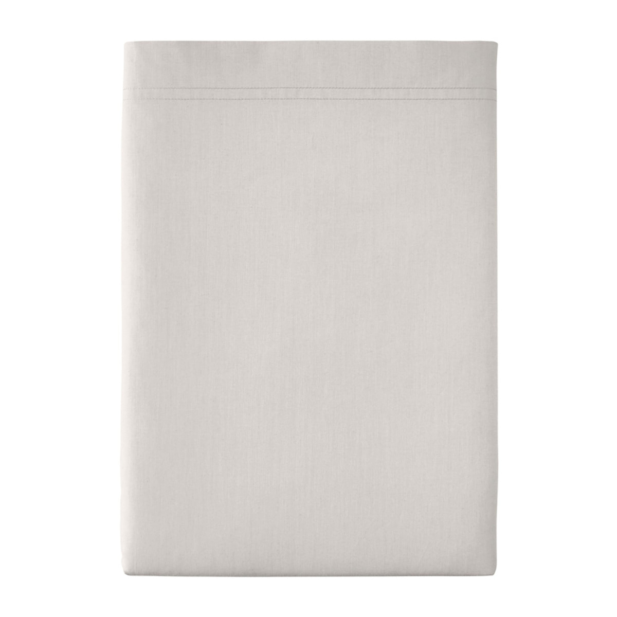 Drap plat uni en percale de coton, PREMIÈRE, Gris Perle