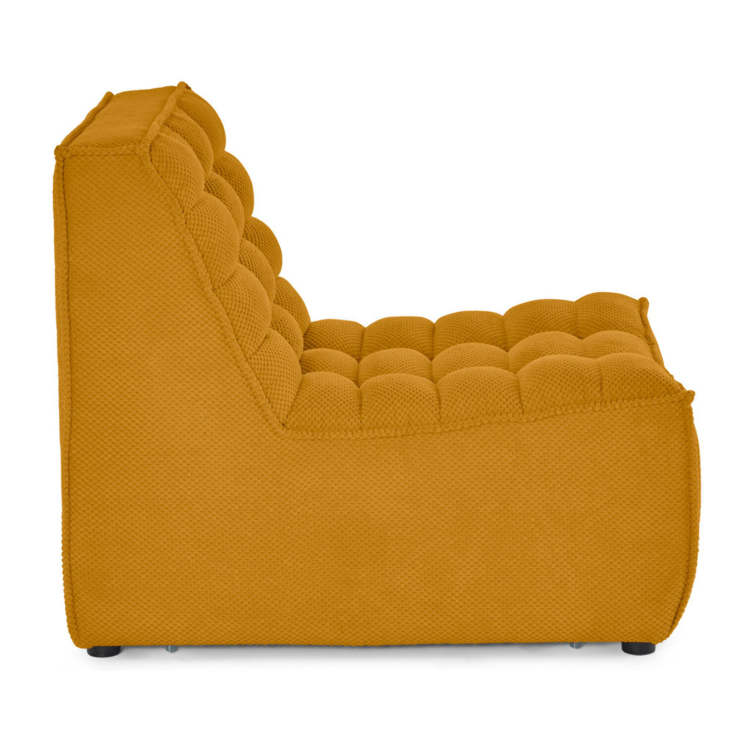 Ellie - fauteuil en velours texturé - Jaune