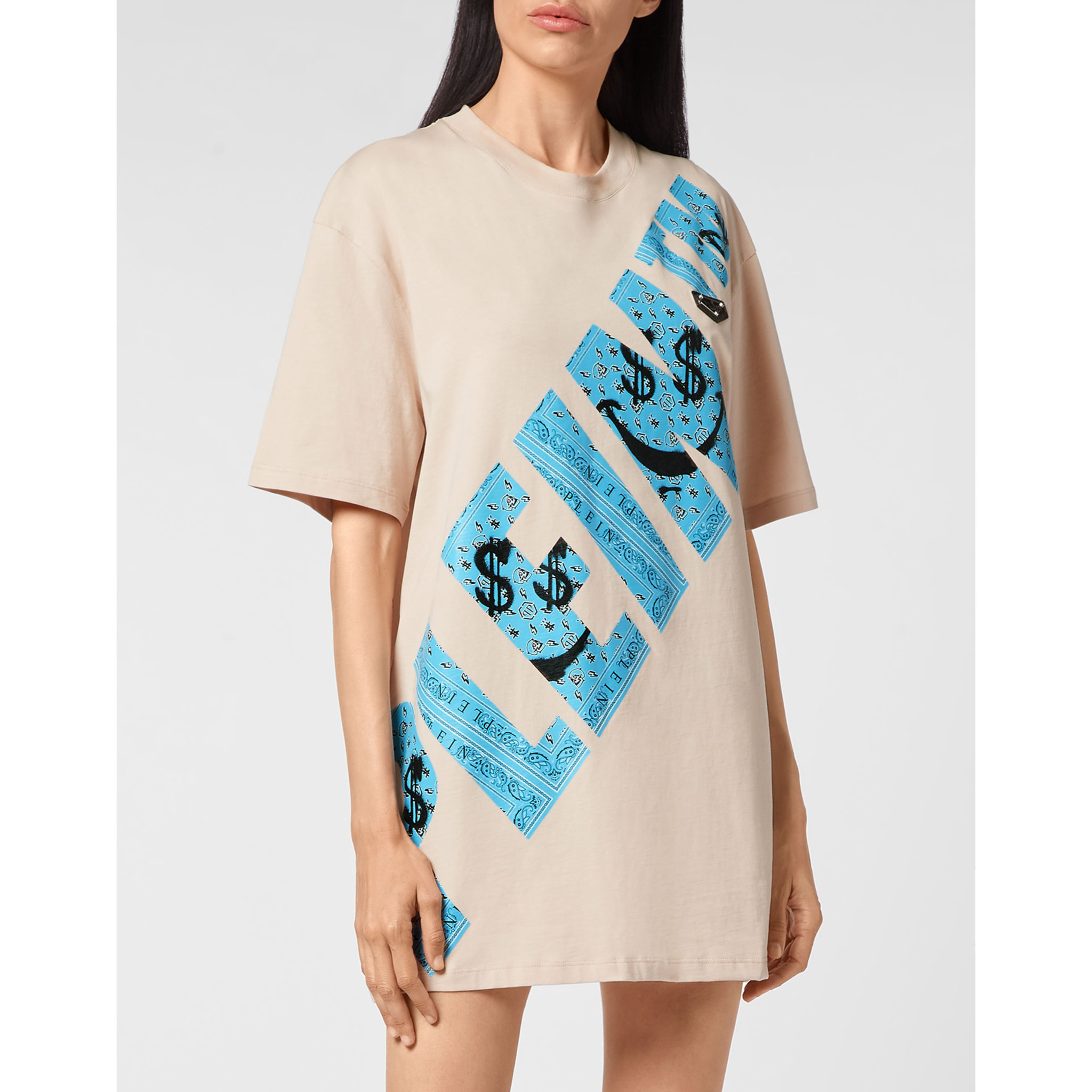 PHILIPP PLEIN T-shirt Round Neck SS Keep $miling