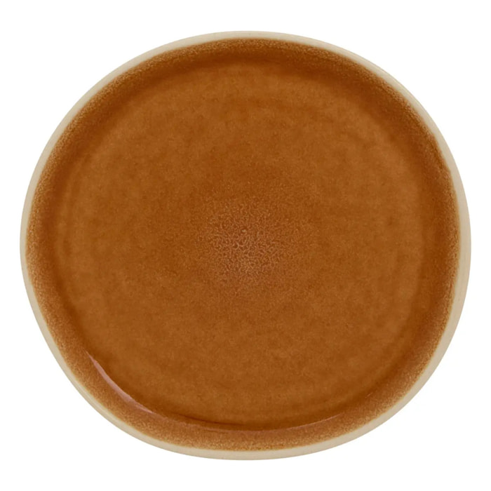 Assiette dessert Wonja jaune L20,6xp20xH1,8cm
