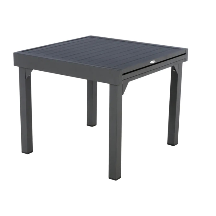 Table de jardin extensible "Piazza" graphite 8 places en aluminium traité époxy