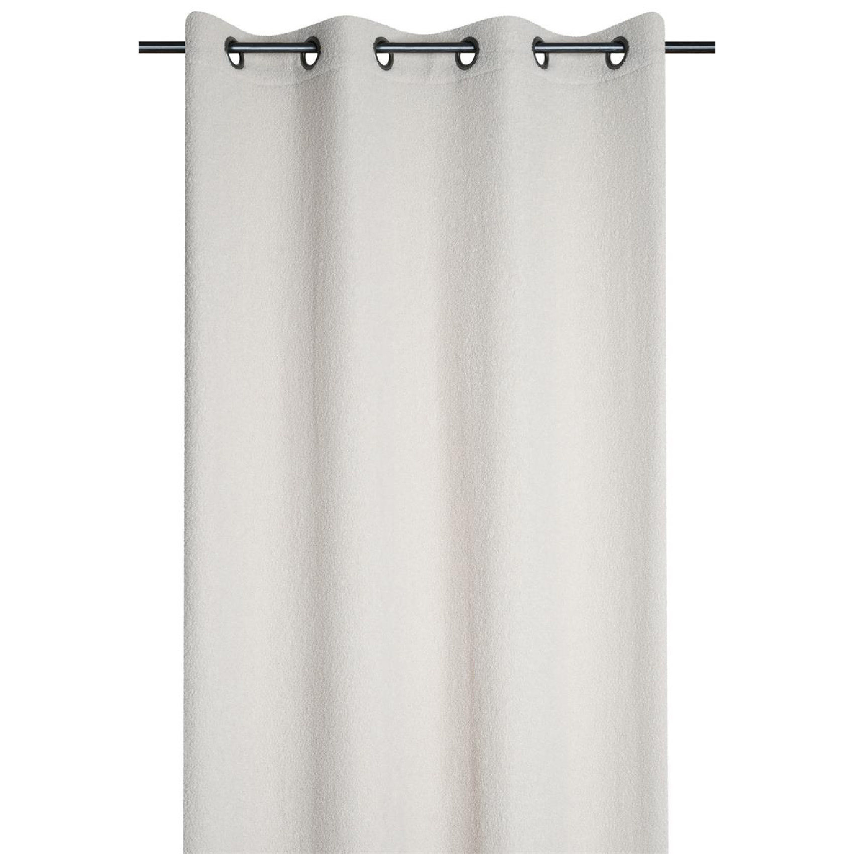 Rideau à oeillets doux  - Effet bouclette - Naturel