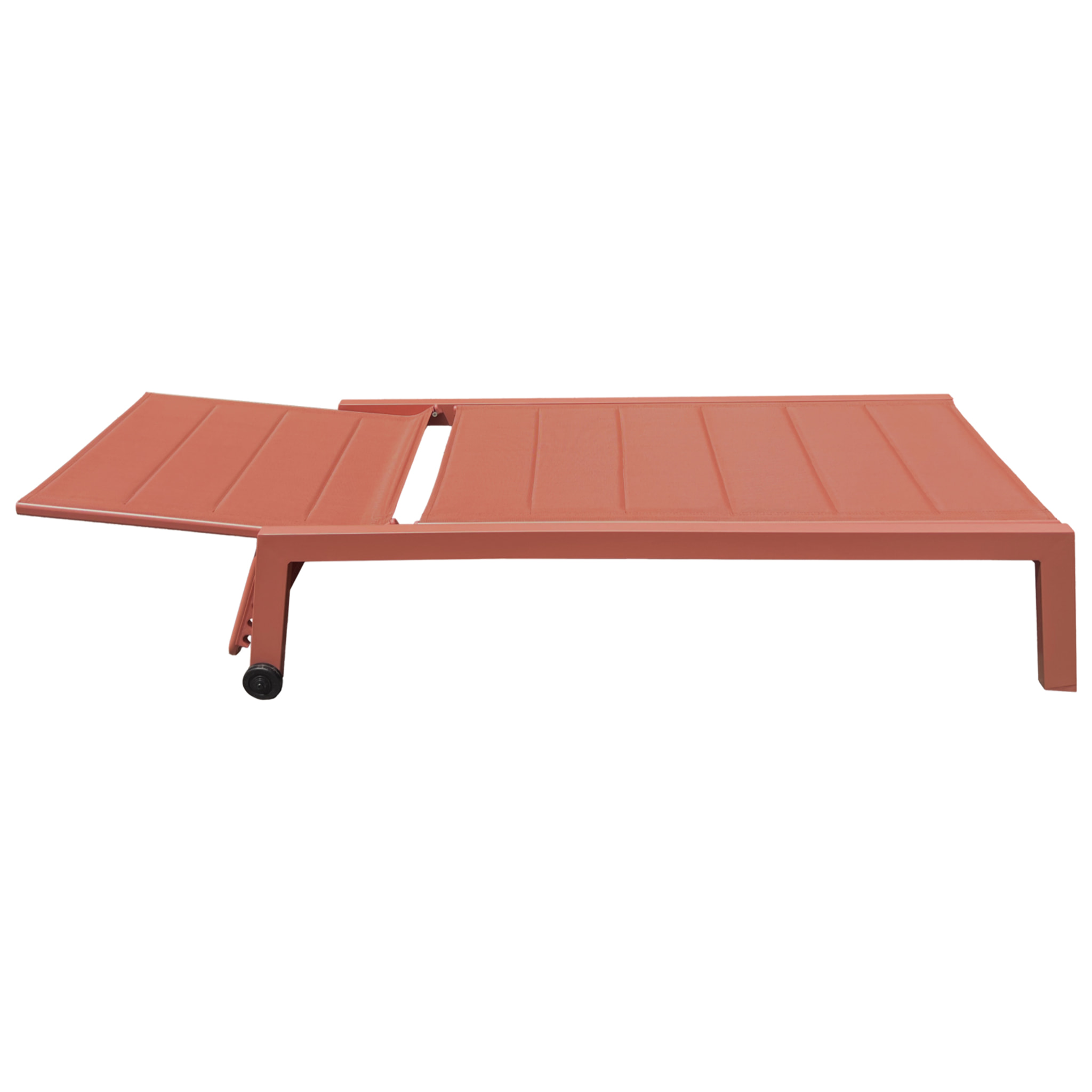 Bain de soleil BARBADOS en textilène terracotta - aluminium terracotta