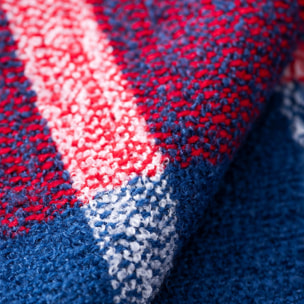 Manta de punto 140x190cm 340gr hilo teñido diseño a cuadros el ganso