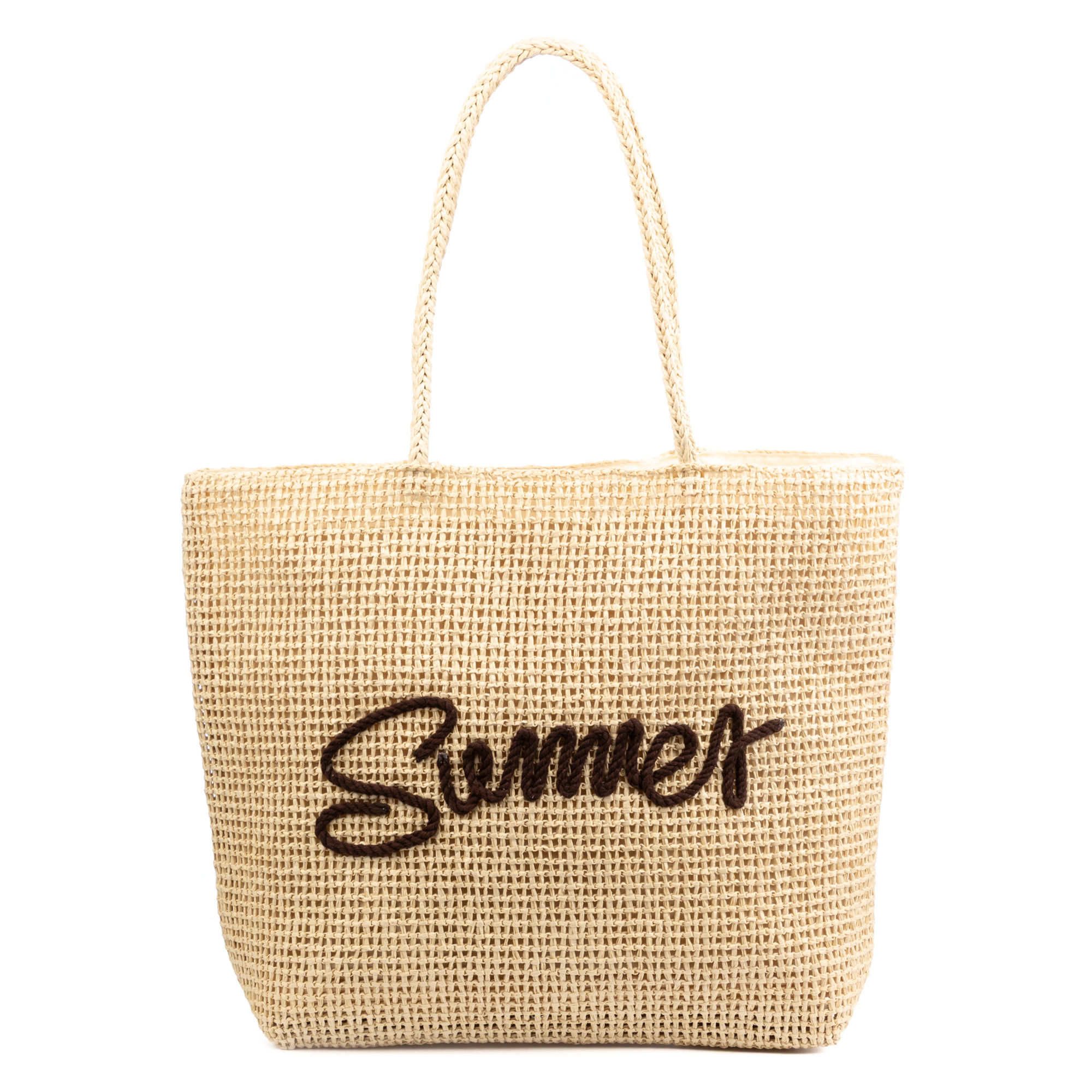 Bergeggi Bolso shopper Mujer. Fabricado en paja trenzada diseño "Summer"