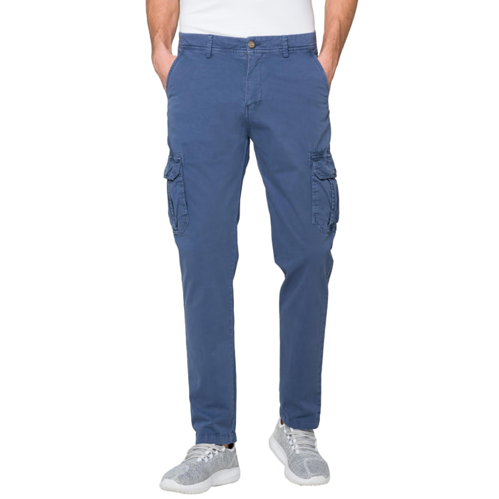 Pantalone Hot Buttered cargo Jasper Blu chiaro