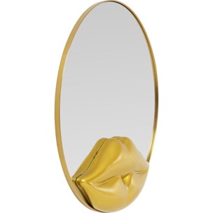 Miroir lèvres dorées 100cm Kare Design