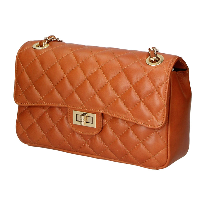 Borsa a spalla da donna - Modello Clizia - Vera pelle - 28.0 x 18.0 x 8.0 cm