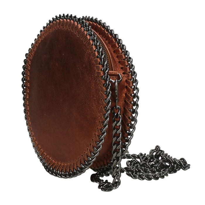 Borsa a spalla da donna - Modello Nora - Vera pelle - 22.0 x 22.0 x 5.0 cm